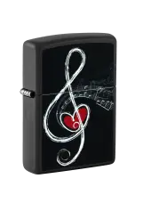 Zippo | Black Matte | Love Clef | 46840