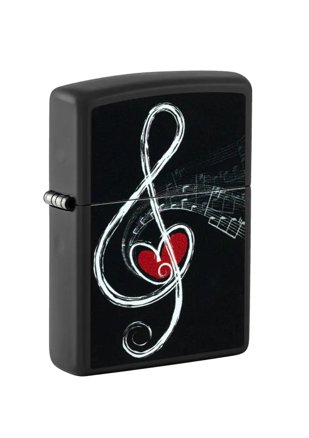 Zippo | Black Matte | Love Clef | 46840 şəkil