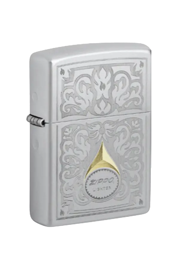 Zippo | Satin Chrome | Vintage Filigree | 47009 şəkil