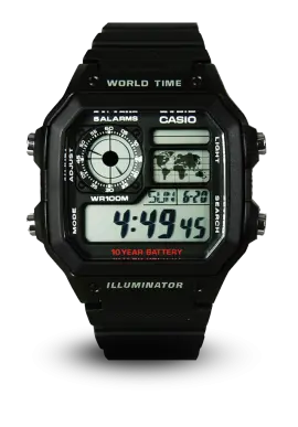 CASIO GENERAL - WORLD TIME - WORLD TIME - AE-1200WH-1AVDF
