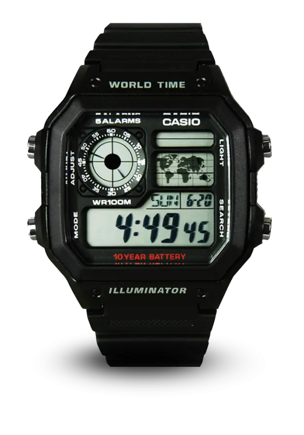 CASIO GENERAL - WORLD TIME - WORLD TIME - AE-1200WH-1AVDF şəkil