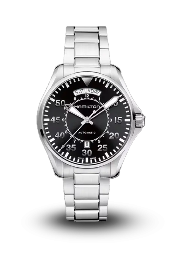 HAMILTON - KHAKI AVIATION - PILOT DAY DATE AUTO - H64615135  şəkil