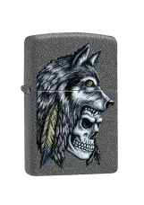 Zippo | Lighters | Wolf And Skull Emblem Design | 29863 Zippo | Lighters | Wolf And Skull Emblem Design | 29863