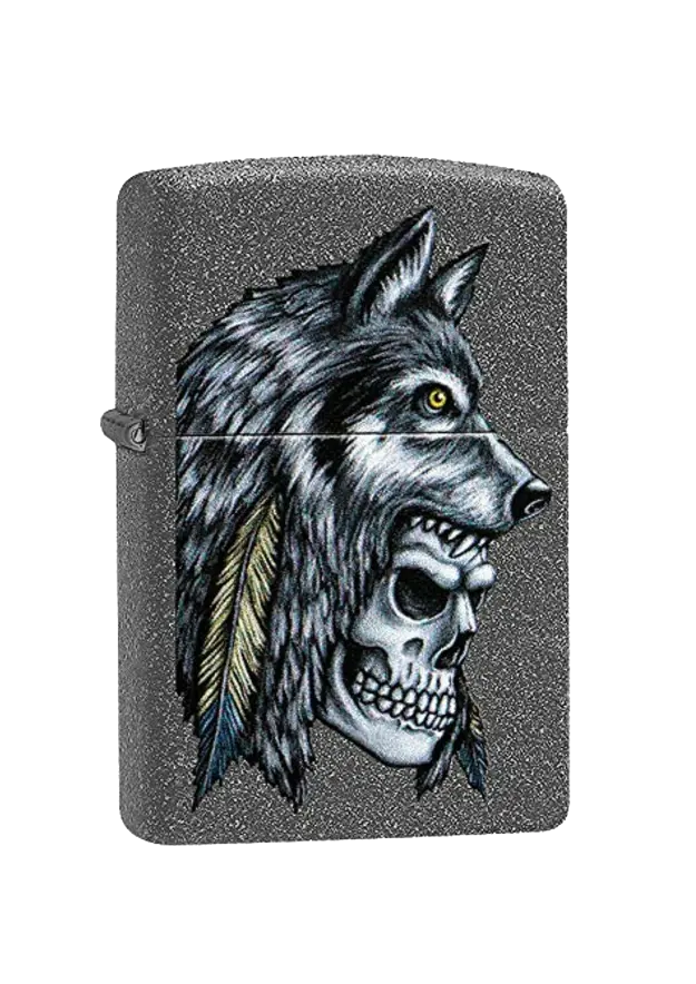 Zippo | Lighters | Wolf And Skull Emblem Design | 29863 şəkil