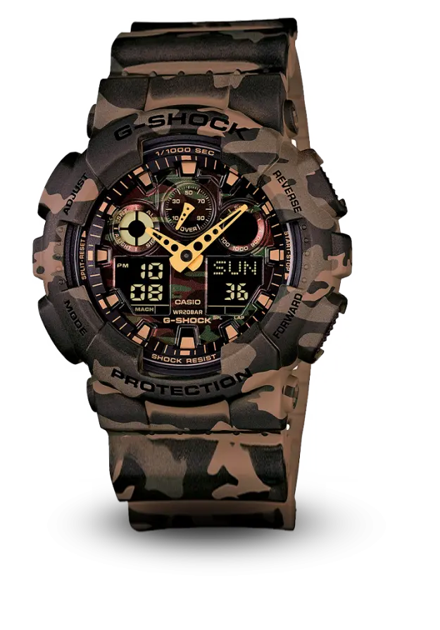 Casio Exclusive | G-Shock | Analog-Digital Ga-100 Series | GA-100CM-5ADR şəkil