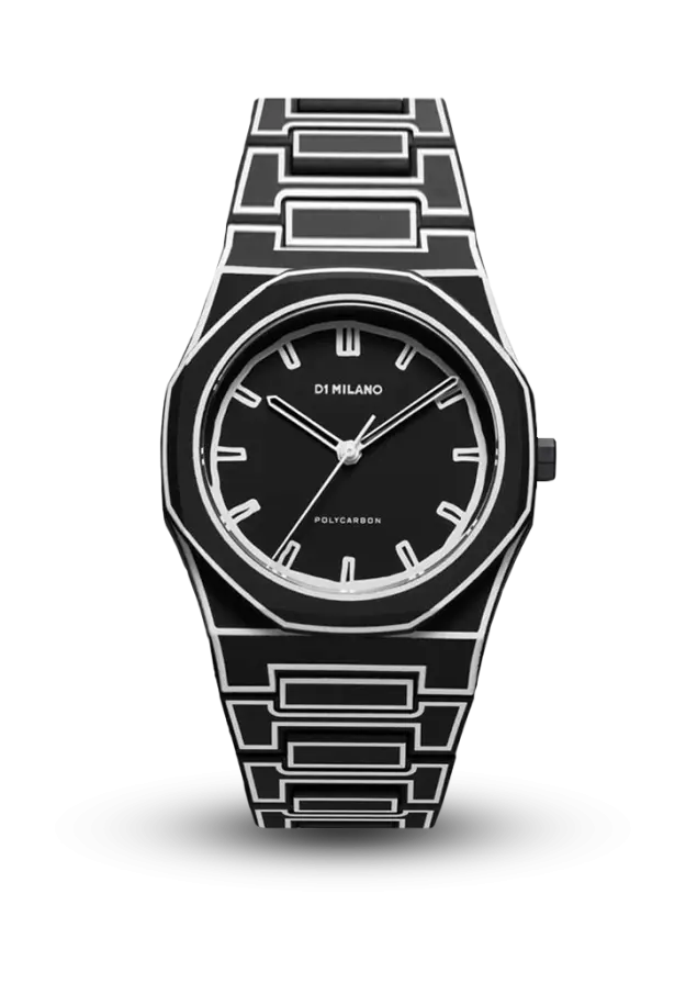 D1MILANO - POLYCARBON - BLACK SKETCH - D1-PCBJ33 şəkil