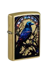 Zippo | Color Image | Stained Glass Raven | 46946