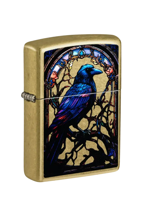 Zippo | Color Image | Stained Glass Raven | 46946 image