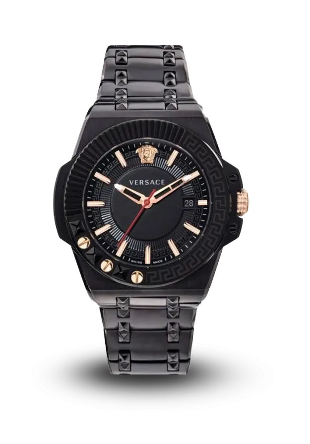 VERSACE - CHAIN REACTION - 45 MM STRAP - VEDY00719 şəkil