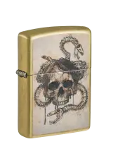 Zippo | Street Brass | Skull And Snake Bones | 47175