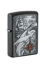 Zippo | Blue Matte | Shark Ship | 48120