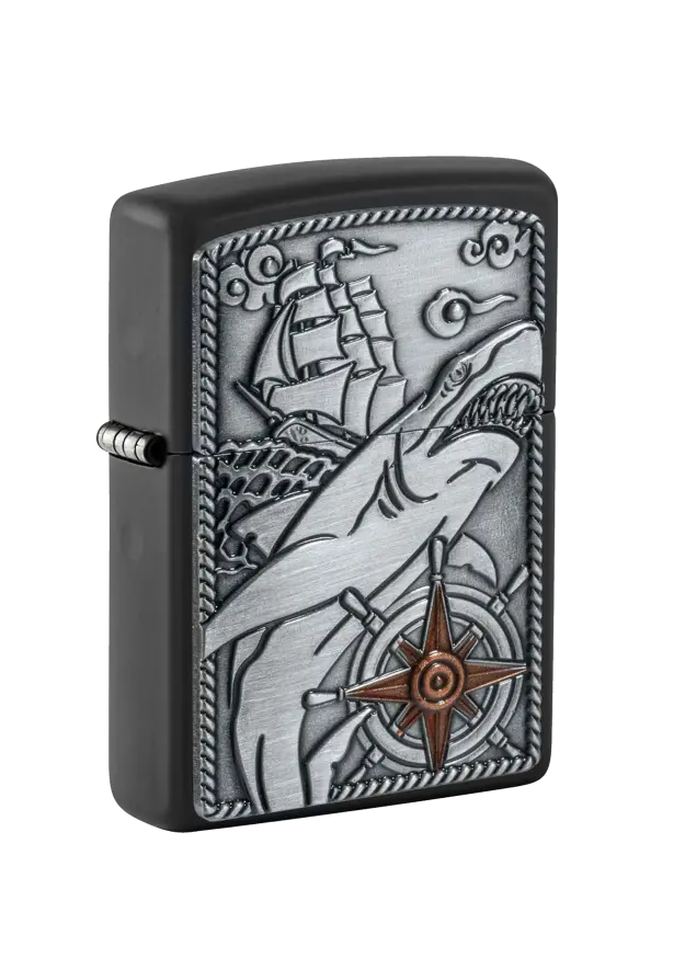 Zippo | Blue Matte | Shark Ship | 48120 şəkil