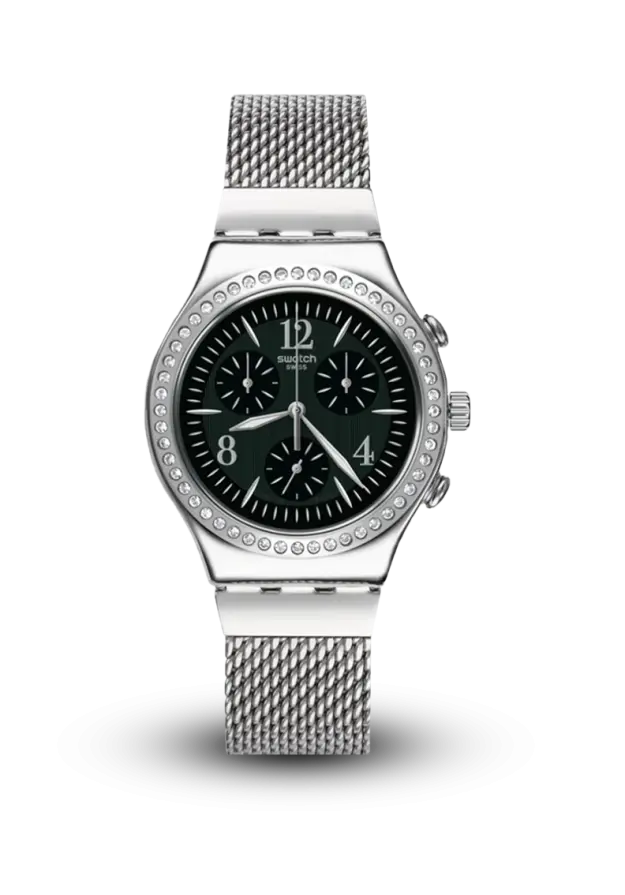 SWATCH - IRONY - MADE IN BLACK RESTYLED L - YCS118GAC  şəkil