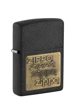 Zippo | Black Crackle | Gold Logo | 362