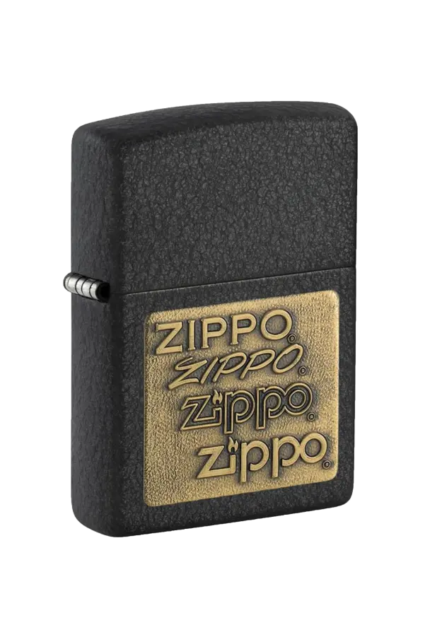 Zippo | Black Crackle | Gold Logo | 362 şəkil