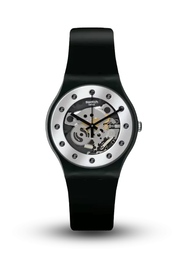 SWATCH - ORIGINALS - SPARKLING CIRCLE - SILVER GLAM - SO29B109 şəkil