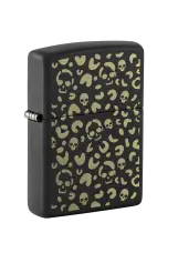 Zippo | Black Matte | Leopard Skulls | 47001