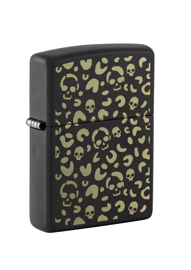Zippo | Black Matte | Leopard Skulls | 47001 изображение
