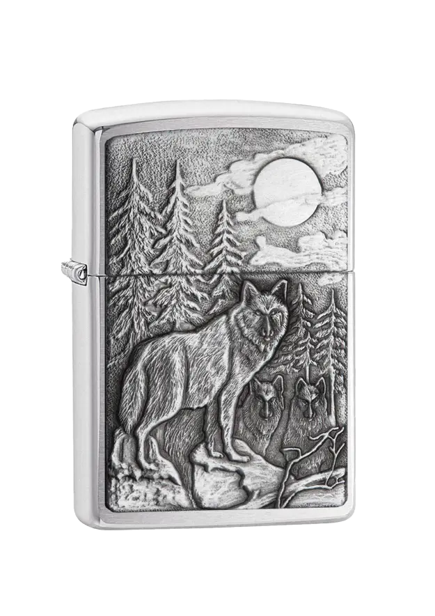Zippo | Lighters | Wolf And Moon Design | 20855 şəkil