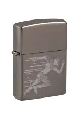 Zippo | Gray Matte | Running Man | 48830