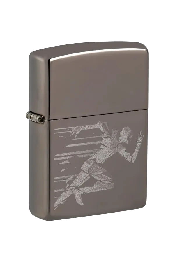 Zippo | Gray Matte | Running Man | 48830 şəkil