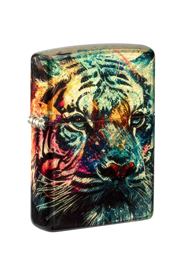 Zippo | Tumbled Brass | Tiger Design | 46145 şəkil