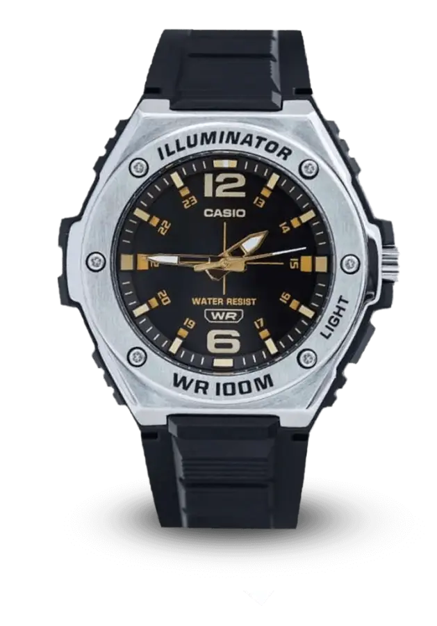 Casio Orologio Sportivo MWA-100H-1A2VCF - 100 Metri Water Resistant, Luce LED, Lunetta Metallica