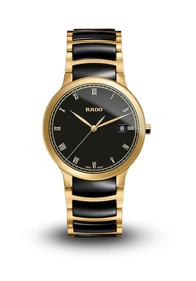 RADO - CENTRIX - Black & Gold-Tone Watch - R30527152  şəkil