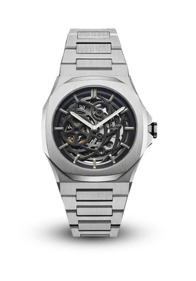 D1MILANO - MECHANICAL-SKELETON - SILVER - SKBJ10 şəkil