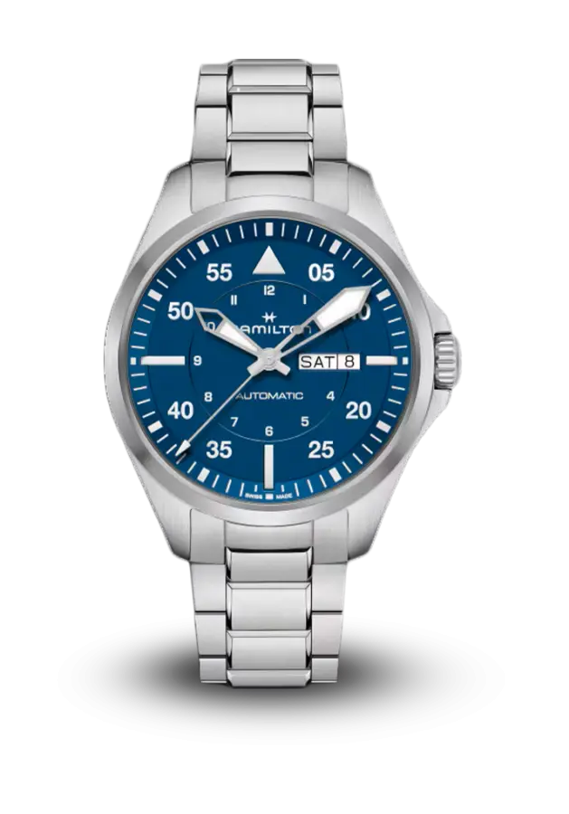 Orologio Hamilton Khaki Aviation Pilot Auto 42mm Blu Acciaio H64635140 :: Sorelle Ronco