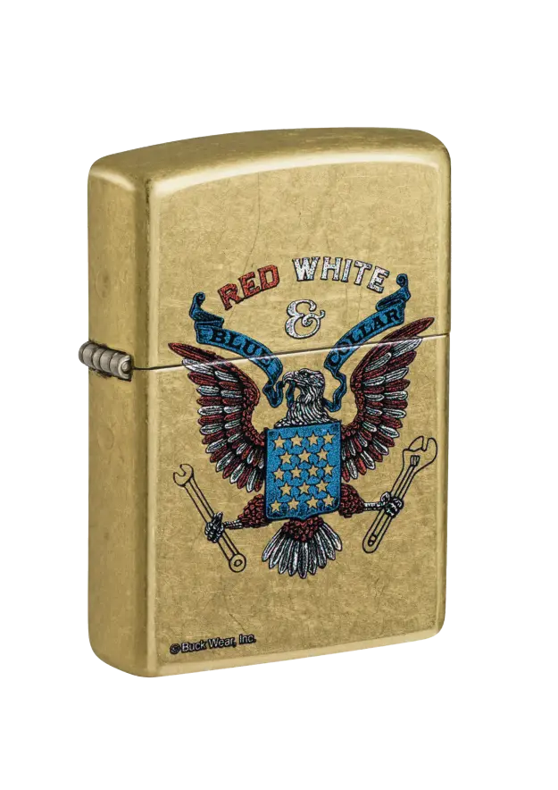 Zippo | Street Brass | Red White & Blue Collar | 46936 şəkil