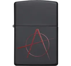 Zippo | Black Matte | Anarchy Symbol | 20842