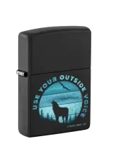 Zippo | Black Matte | Buck Wear Outside Voice | 46590